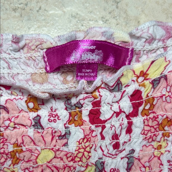 Disney Minnie Mouse Floral Kids Shorts Romper - Picture 2 of 3